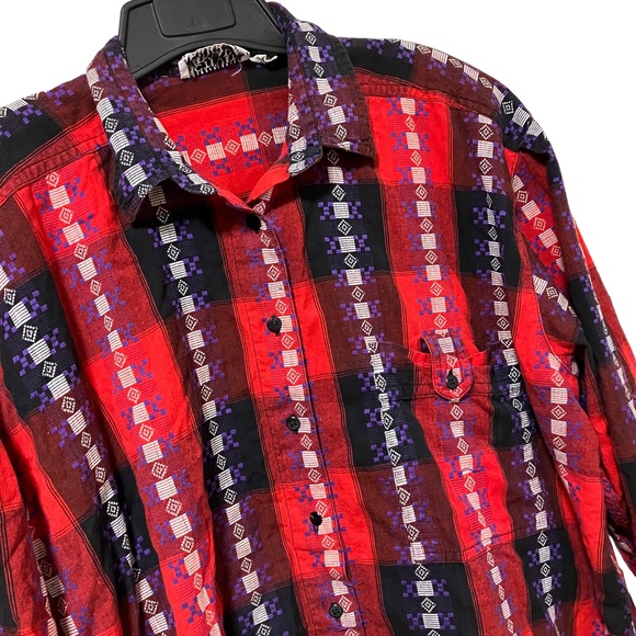 Vintage Activity Road Western Plaid Button Down Shirt - Picture 2 of 13